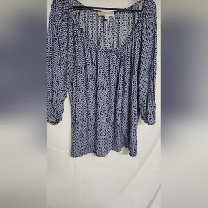 Women's Purple/Black Patterned Top